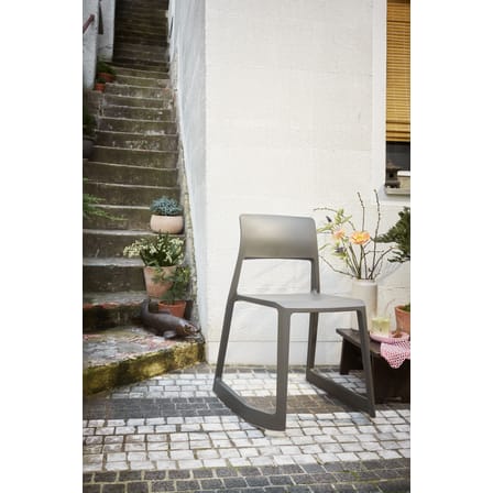 Chaise empilable Tip Ton RE plastique gris / Recyclé - Inclinable & ergonomique - Vitra