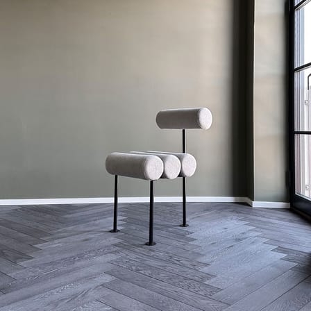 Chaise rembourrée Hiro tissu beige - 101 COPENHAGEN