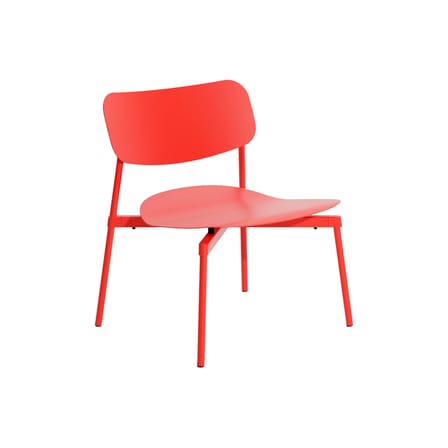 Fauteuil bas Fromme métal rouge / Aluminium - Petite Friture