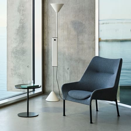 Fauteuil lounge O2 tissu gris - Hay
