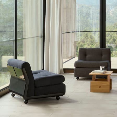 Fauteuil rembourré Amanta  / Réédition 1966, Mario Bellini - Hay