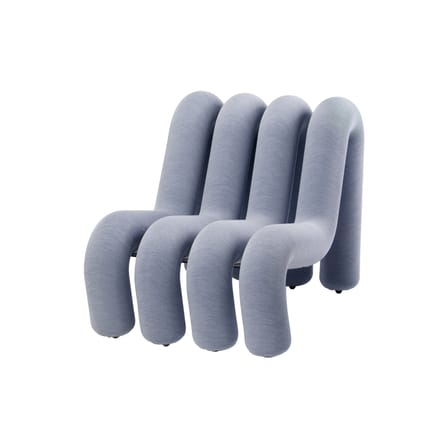Fauteuil rembourré Extra Bold Sofa tissu bleu / Canapé modulable - L 72 cm (4 tubes) - Moustache