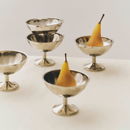 Italian Ice-cream bowl metal silver - Hay