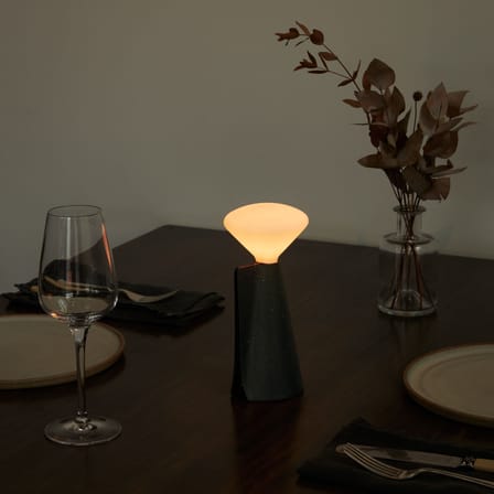 Lampada senza fili ricaricabile Mantle metallo nero / Ø 8 x H 18 cm - TALA