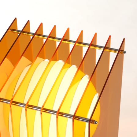 Lampe de table Lop Big Rectangle plastique orange / Lauréat Archiproducts Design Award - BANG