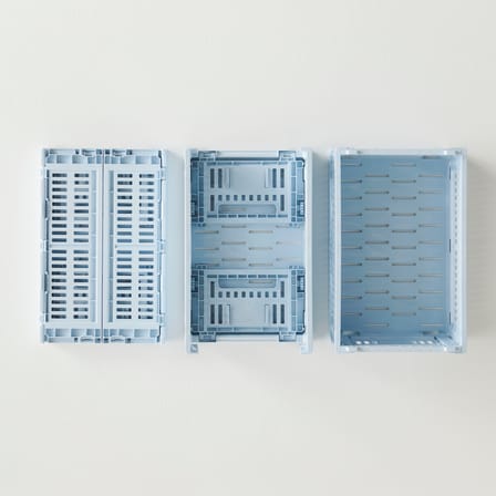 Panier Colour Crate plastique bleu Small / 17 x 26,5 cm - Recyclé - Hay