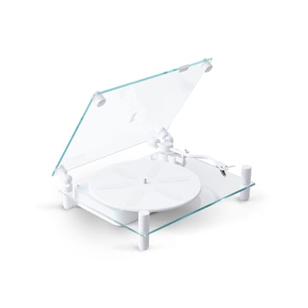 Platine vinyle Turntable verre blanc / Bluetooth 5.0 - Transparent Speaker