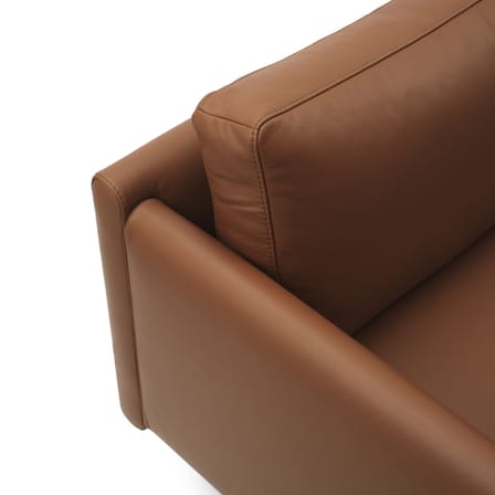 Divano destro Rar pelle marrone / 3 posti - L 204,5 cm - Normann Copenhagen