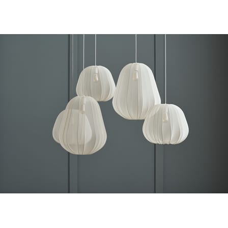 Suspension Balloon Small tissu gris / Résille translucide - Ø 47 x H 40 cm - Bolia