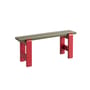 Banc Weekday Duo bois rouge multicolore vert / L 111 cm - Hay