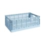 Cestino Colour Crate materiale plastico blu Grande / 34,5 x 53 cm - Riciclato - Hay