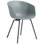 Fauteuil  About a chair AAC26 plastique bleu / Recyclé - Hay