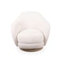 Fauteuil pivotant Bozzolo tissu blanc beige / Moyen modèle - L 75 cm / Laine bouclette - Maison Sarah Lavoine