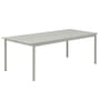 Linear Rectangular table metal grey / Steel - 220 x 90 cm - Muuto