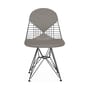 Sedia imbottita Wire Chair DKR metallo tessuto nero / imbottita - By Charles & Ray Eames, 1951 - Vitra