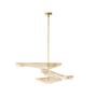Suspension Sycamore verre rose / 3 niveaux - L 140 cm - TALA