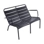 Banc avec dossier Luxembourg Duo métal gris / 2 places - L 119 cm - Fermob