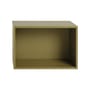 Étagère Stacked bois vert / Large rectangulaire 65x43 cm / Avec fond - Muuto