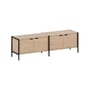 Mobile TV UNIT 1 metallo nero / H 50 x L 164 cm - 4 supporti - TIPTOE
