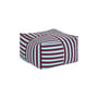 Pouf Otto tissu bleu / Repose-pieds - 55 x 55 cm - NOBODINOZ