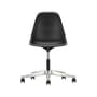 Sedia a rotelle RE PSCC - Eames Plastic Side Chair materiale plastico nero / (1950) - Riciclata - Vitra