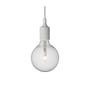 Suspension E27 plastique gris / Silicone - Ampoule incluse - Muuto