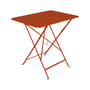 Table pliante Bistro métal orange / 77 x 57 cm - 4 personnes / Trou parasol - Fermob