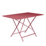 Tavolo pieghevole Bistro metallo rosso / 117 x 77 cm - 6 persone - Foro ombrellone - Fermob
