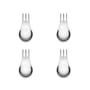Set de 4 fourchettes Moscardino / Cuillères pour apéritif - Alessi