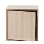 Scaffale Stacked legno naturale / Medium quadrata 43x43 cm / Con anta - Muuto