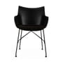 Q/Wood SOFT Armchair wood black / Moulded wood & fabric seat - Kartell
