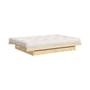 Kanso Double bed natural wood / For mattress 160 x 200 cm - With 4 drawers - KARUP