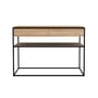 Konsole Monolit schwarz holz natur / Eiche massiv & Metall L 122 cm / 2 Schubladen - Ethnicraft