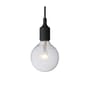Suspension E27 plastique noir / Silicone - Ampoule incluse - Muuto