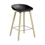 Tabouret de bar About a stool AAS 32 LOW plastique noir / H 65 cm - Recyclé - Hay