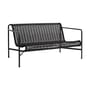 Canapé de jardin 2 places Palissade Cord Lounge noir / L 139 cm - Corde tissu recyclé - Hay