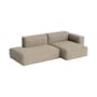 Canapé d'angle Mags Soft Low Armrest n°3 beige / 2,5 places - L 256.5 cm / Accoudoir droite - Hay
