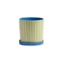 Ray Flowerpot ceramic green / Ø 16.5 x H 16.5 cm - Hand-painted - & klevering