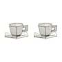 Set de 2 tasses à cappuccino + soucoupes Carte Blanche - Serax