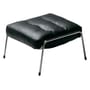 Pouf Maggiolina métal cuir noir - Zanotta