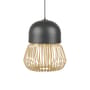 Anemos Medium Pendant ceramic grey natural wood / Ø 39 x H 47 cm - Bamboo & ceramic - Forestier