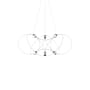 Sospensione Munari 6 metallo nero / LED - Ø 120 x H 45 cm / Versione preassemblata - DCW éditions