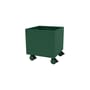Colour Box I Storage chest on wheels wood green / 35.4 x 35.4 x H 37.8 cm - MONTANA