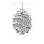 Spiral SP01 Pendant plastic material silver metal / Ø 45 cm - Panton 1969 - Verpan