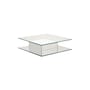 Table basse Ollie verre transparent / 120 x 120 cm - 2 tiroirs - Glas Italia