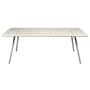 Table rectangulaire Luxembourg métal gris / 207 x 100 cm - 8 à 10 personnes - Fermob