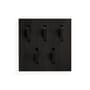 Utilitile Wall coat rack wood black / 5 folding hooks - 40 x 40 cm / Oak - Ethnicraft