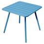 Table carrée Luxembourg métal bleu / 80 x 80 cm - 4 pieds - Fermob