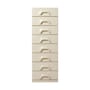 Commode Chest of drawers bois beige / Chiffonnier 8 tiroirs - L 45 x P 40,5 x H 128,8 cm - HK LIVING