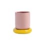 Pot de fleurs Churros céramique rose / Ø 19.5 x H 21 cm - & klevering